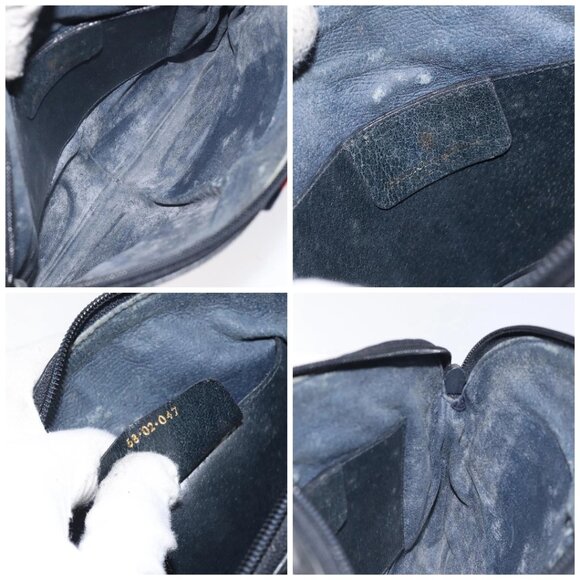 GUCCI GG Supreme Sherry Line Shoulder Bag PVC Navy Gold 68 02 047 Auth ep9524 - Picture 15 of 16